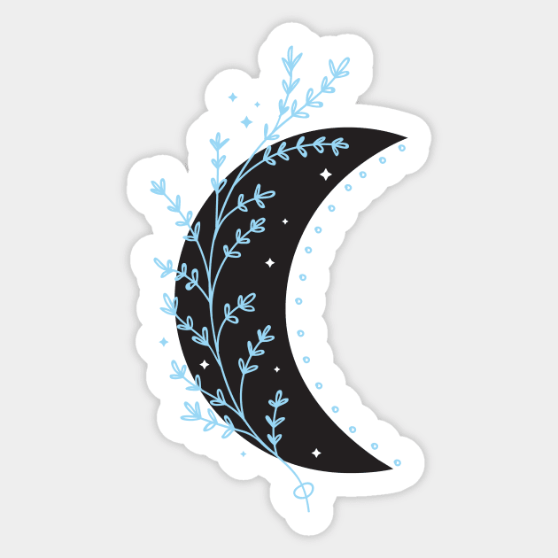 Black Moon, Witch moon, Spell, Divination, Occult Moon, Herbs, Witch, Moon Spell, Enchanted, Wicca, Sticker by snowshade